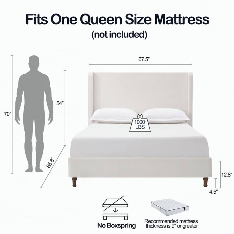 Harper Tall Headboard Upholstered Bed