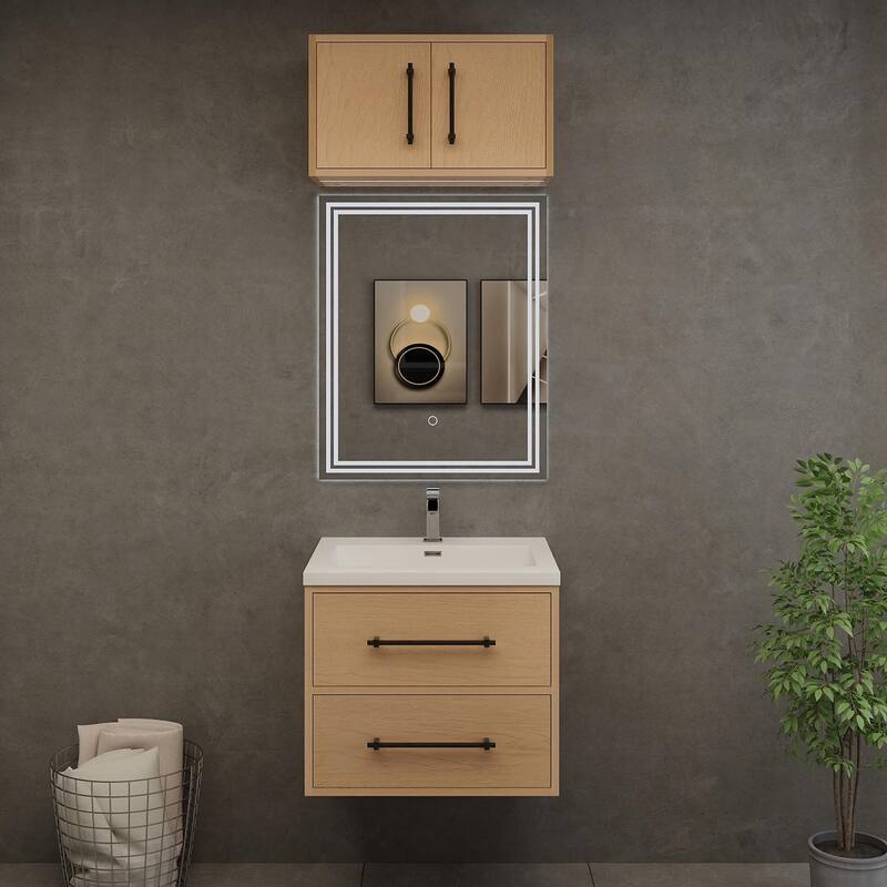 Victoria 24'' Wall-Mounted Vanity Set with Motion Sensor LED light Top Cabinet