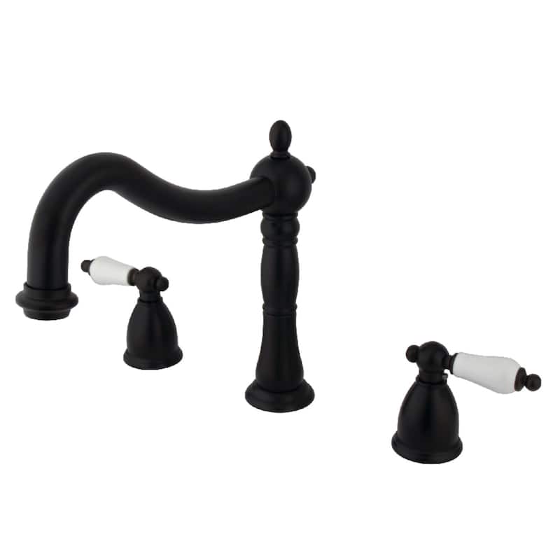 Kingston Brass Heritage 3-Hole Deck Mount Roman Tub Faucet - Oil Rubbed Bronze