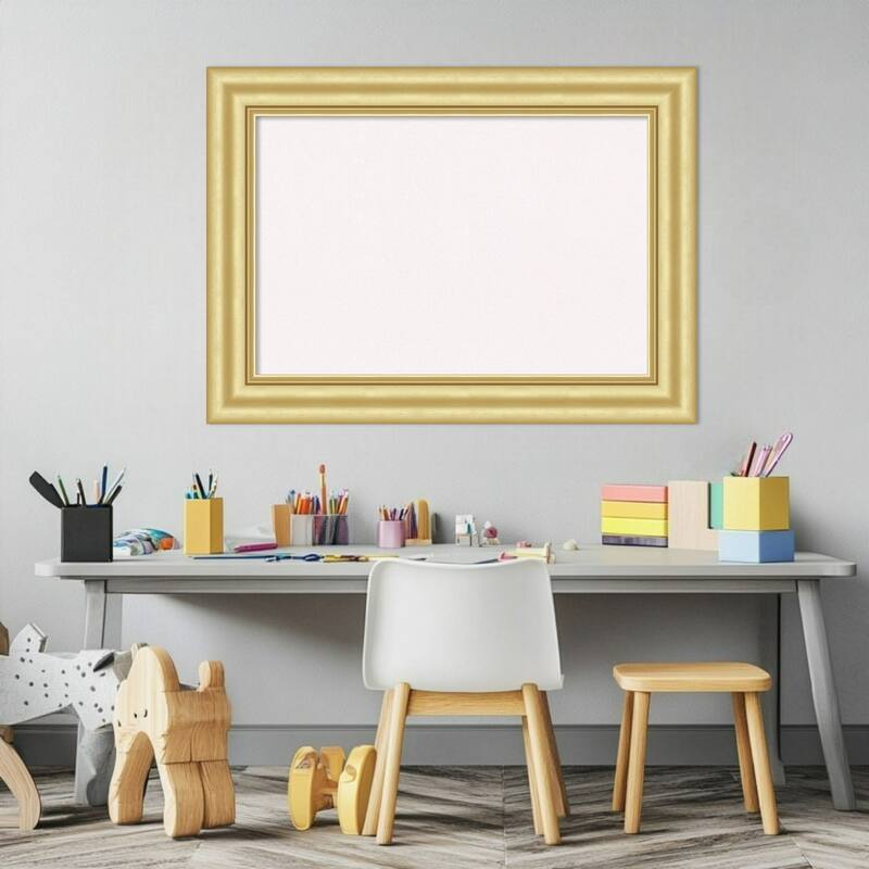 Sophia Gold Framed Cork Board - Bulletin Board, Organization Board, Pin Board