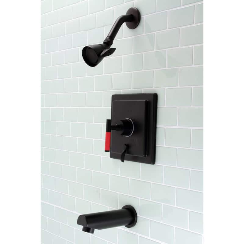 Kingston Brass Kaiser Tub and Shower Trim Package with 1.8 GPM Single