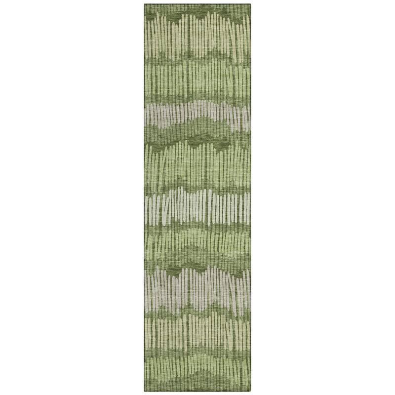 Machine Washable Indoor/ Outdoor Chantille Stripe Abstract Rug