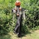 preview thumbnail 3 of 12, Life-Size Poseable Pumpkin Man with Lights, Indoor/Covered Outdoor Halloween Decoration