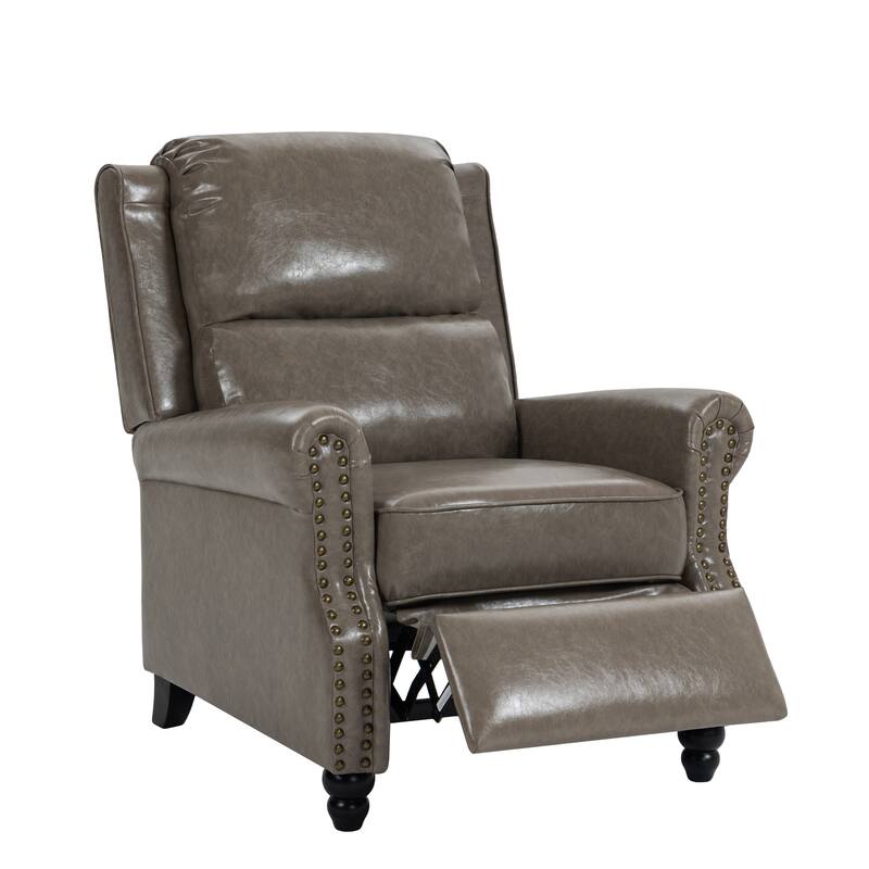 2 Set Modern Padded Seat Recliner Chair with PU Leather/Fabric