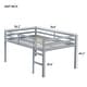 preview thumbnail 7 of 10, Full Rubber Wood Loft Bed with Ladder,Grey