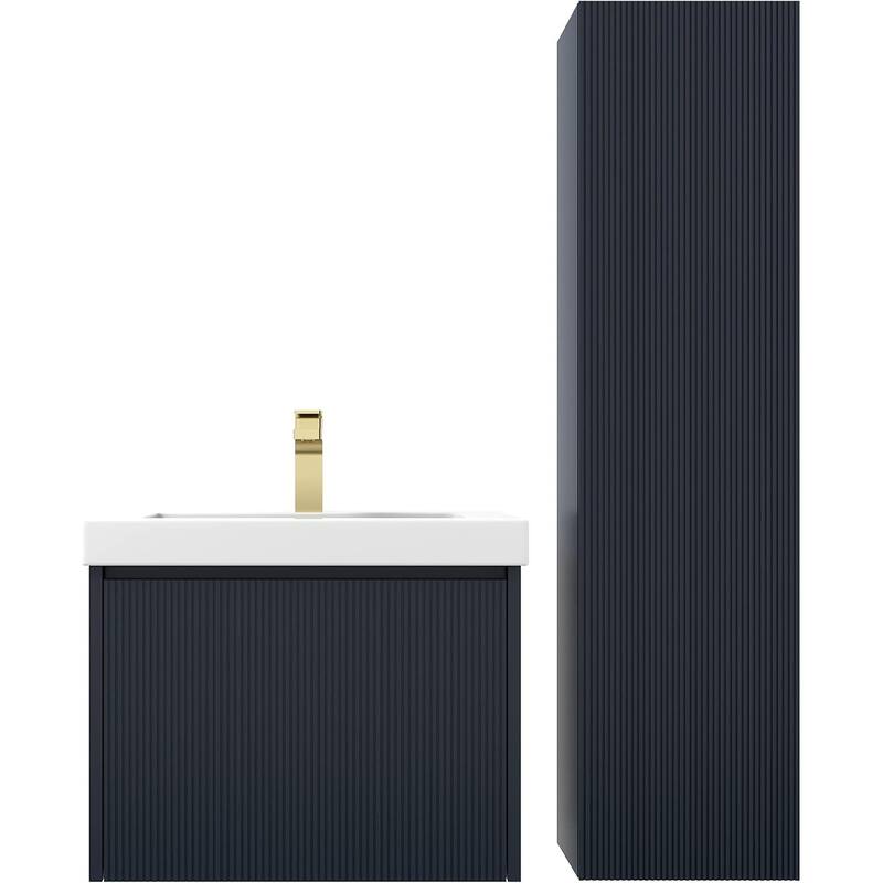 Blossom Positano 24" Floating Vanity with Sink & Side Cabinet