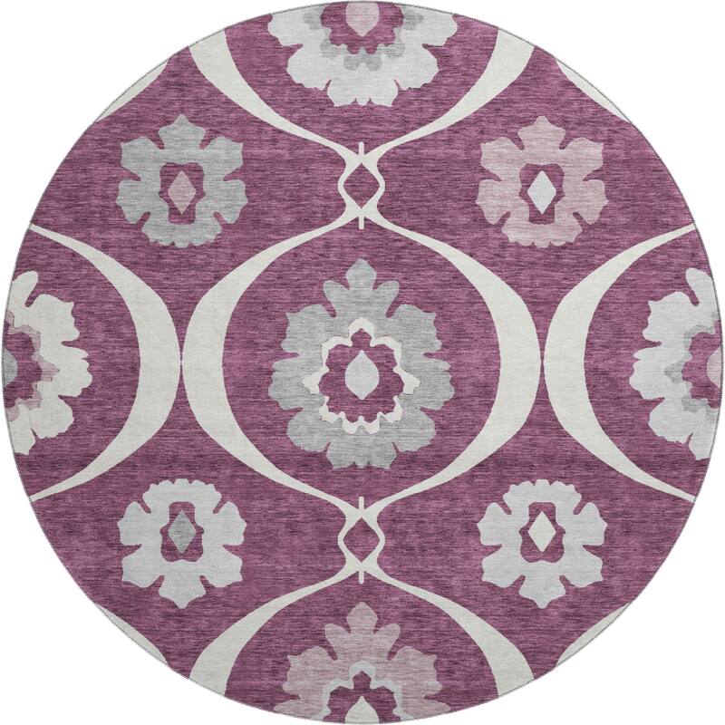 Premium Washable Super Soft Floral Scallops Mayfield Rug