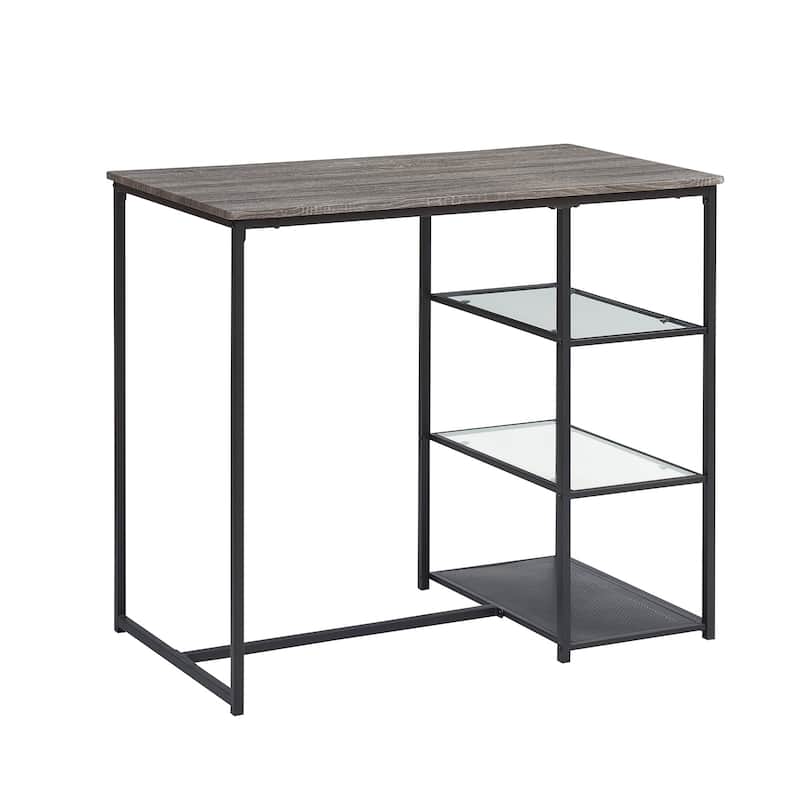 VECELO Dining Table Set with 2 Stools,3 Piece Counter Height for Kitchen