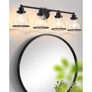 Hermosa Black 4-Light Bathroom Vanity Light