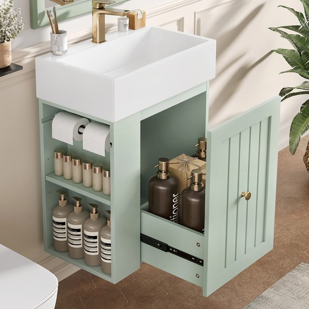Bathroom Vanity with Ceramic Sink