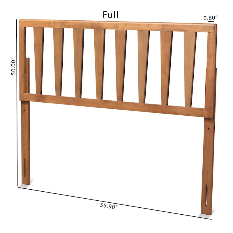 Duncan Contemporary Ash Walnut Finished Wood Headboard