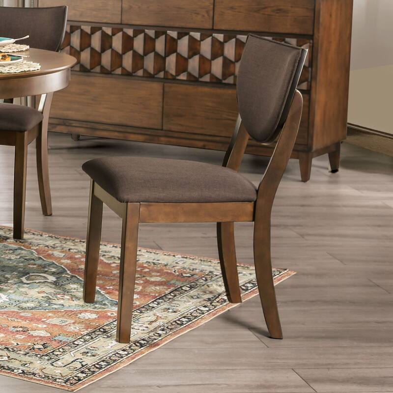 Oskam Mid-Century Modern Wood Side Chairs by Furniture of America (Set of 2)