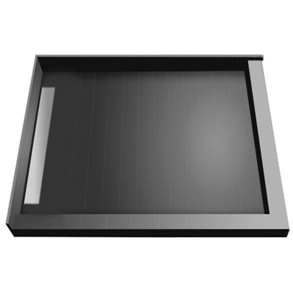 Tile Redi WF4848LDR-PVC Wonderfall 48" X 48" Corner Shower Pan with Double Curb and 2" Left-Side Drain - Tileable Drain