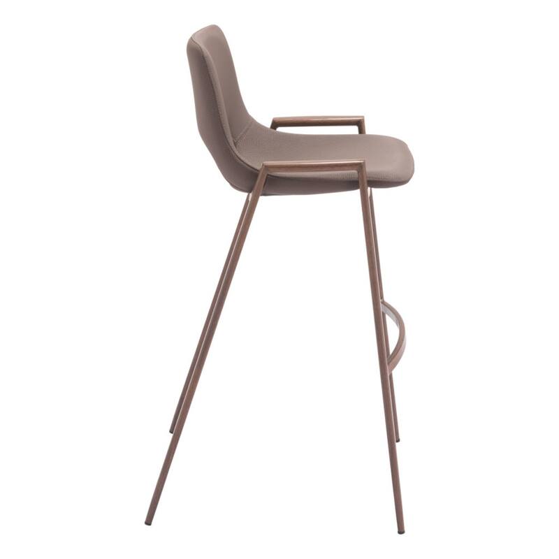 Set of 2 Faux Leather Low Back Chairs with Steel Frame and Footrest