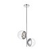preview thumbnail 7 of 10, Modern 2-light 17-inch Double Bubble Pendant w/ Clear Glass
