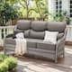 Option Grey Rattan - Grey Cushion