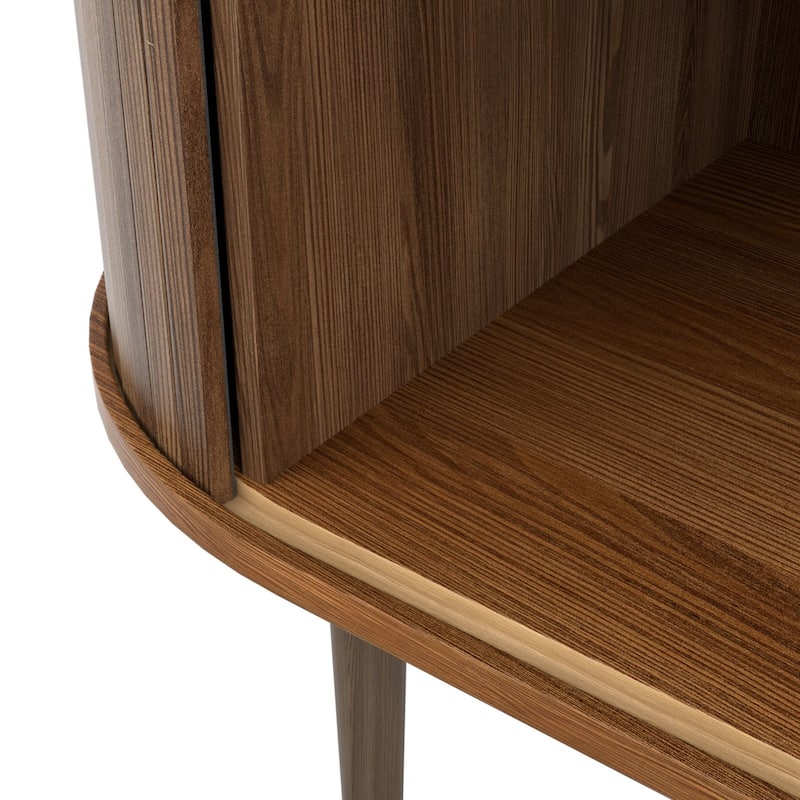 VEIKOUS Wooden Storage Sideboard with Tambour Doors, Ample Storage for Kitchen, Living Room, Bedroom