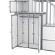 preview thumbnail 10 of 10, Metal Twin over Twin Castle-shaped Bunk Bed with Wardrobe and Multiple Storage
