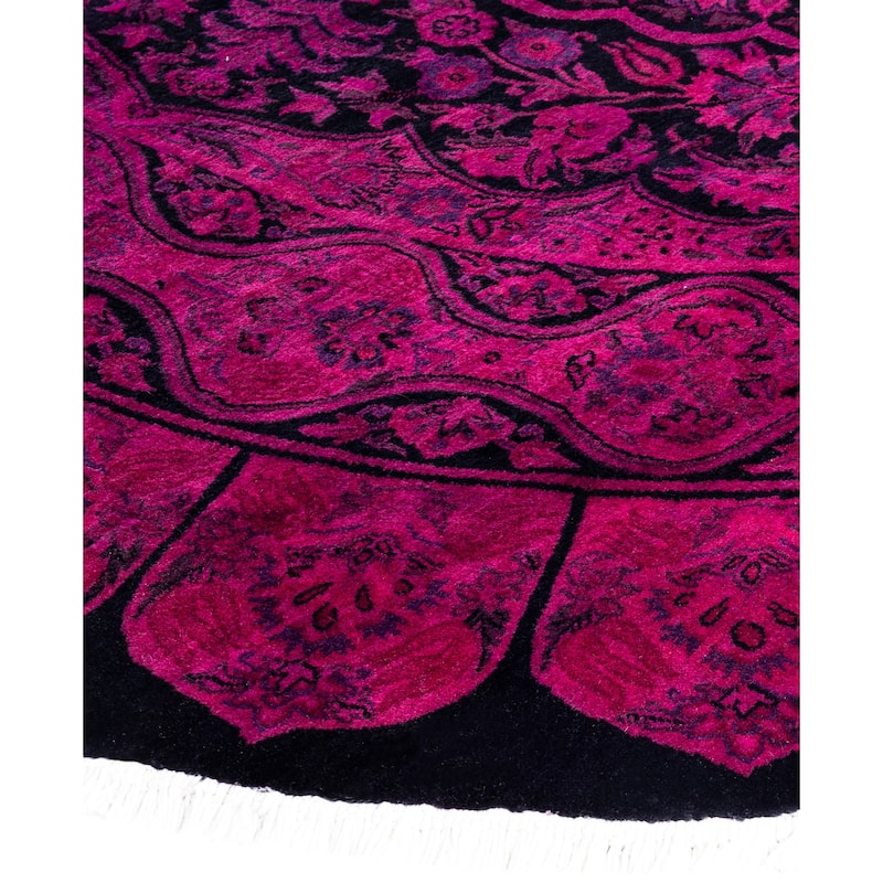 Overdyed One-of-a-Kind Hand-Knotted Area Rug - Purple - 8' 1" x 8' 3"