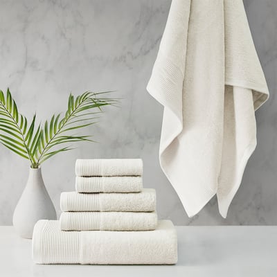 Cotton Tencel Blend Antimicrobial 6 Piece Towel Set