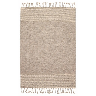ECARPETGALLERY Braid weave Sienna Brown Wool Rug - 5'3 x 7'6