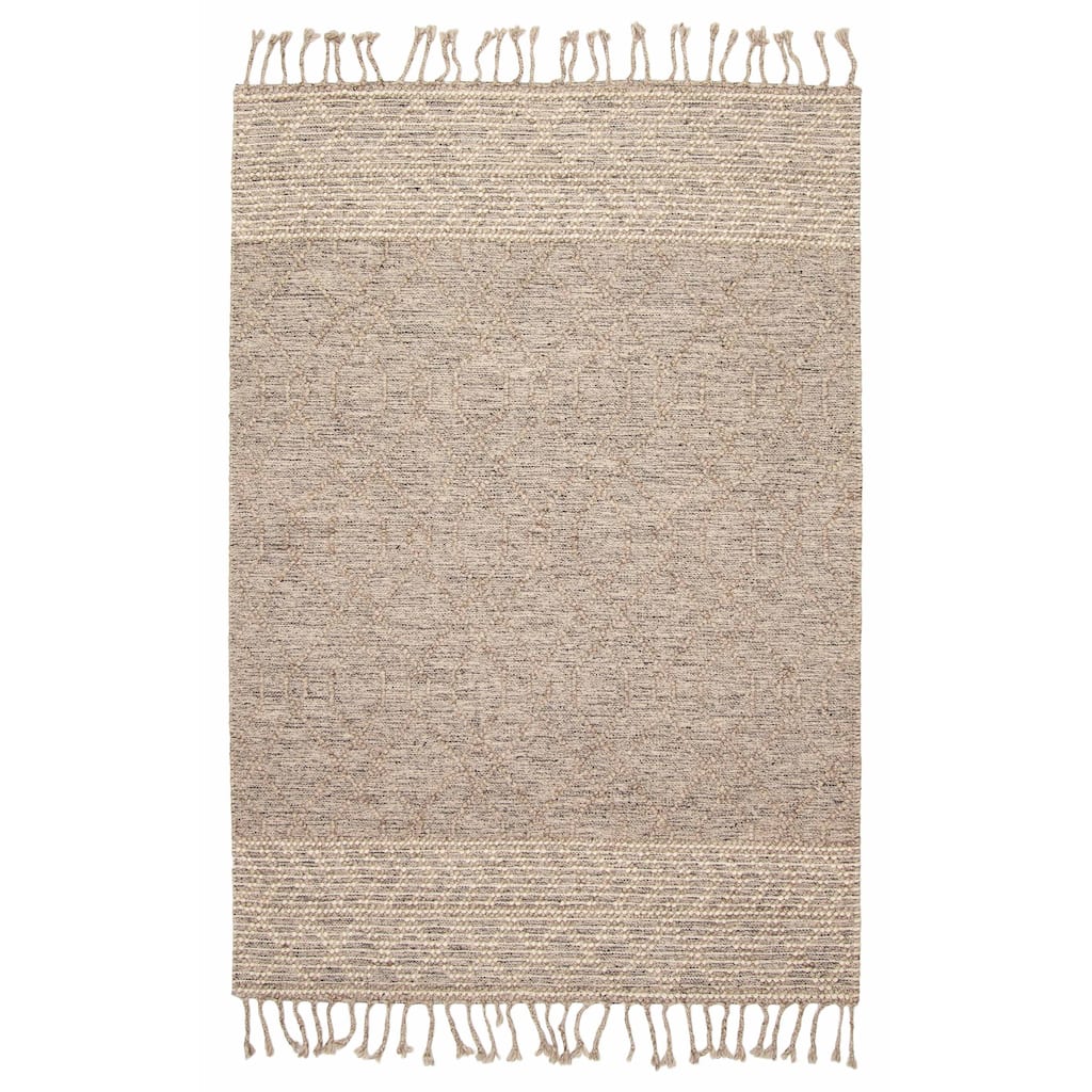 ECARPETGALLERY Braid weave Sienna Brown Wool Rug - 5'3 x 7'6