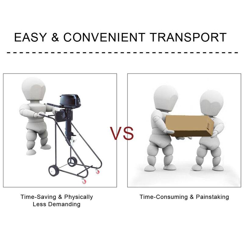 Heavy Duty Outboard Motor Carrier, Engine Stand Cart Dolly Storage