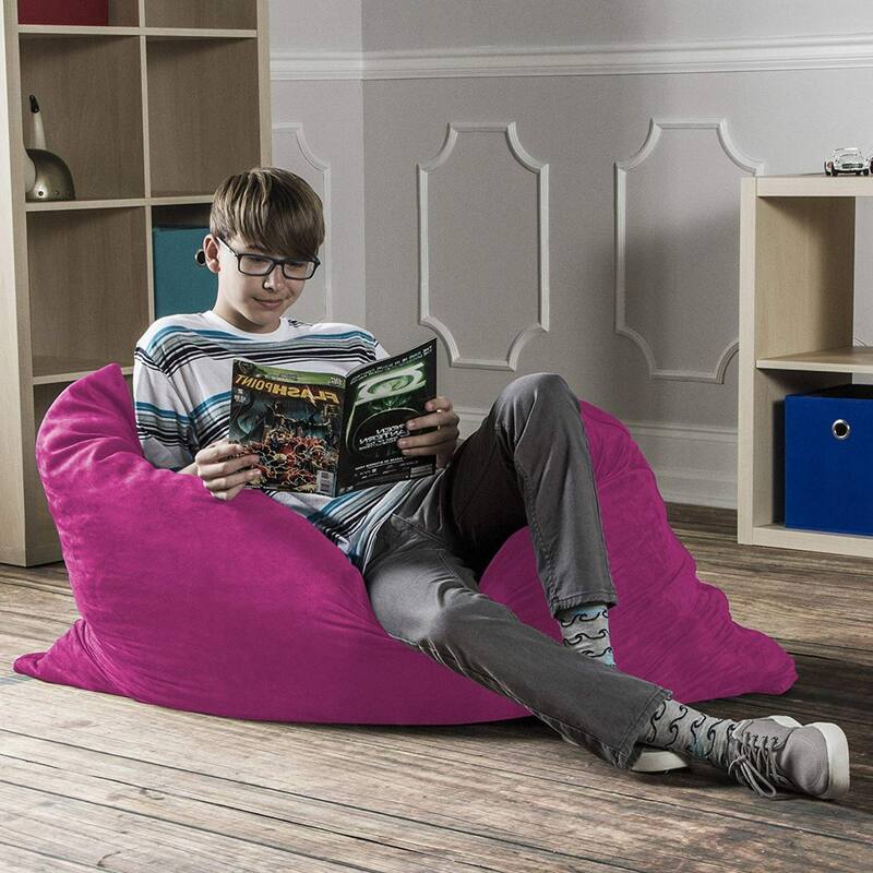 Microsuede Kids Bean Bag Pillow - 44" - Fuchsia Pink