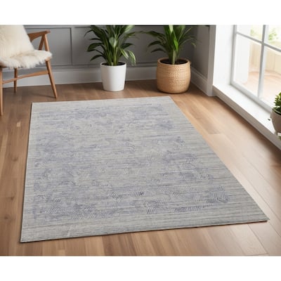 Tudu Distressed Abstract Modern Woven Durable Area Rug By HomeRoots - 4' x 6'