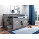 preview thumbnail 70 of 69, JACKPOT Contemporary Low Loft Twin Bed with 3 Step Stairway and Tent