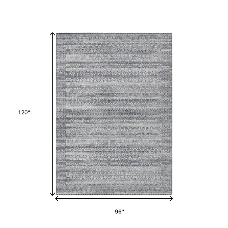 HomeRoots Striped Transitional Rectangle Outdoor Rug