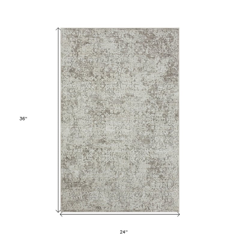 Soniv Distressed Abstract Area Rug By HomeRoots - 2' x 3'