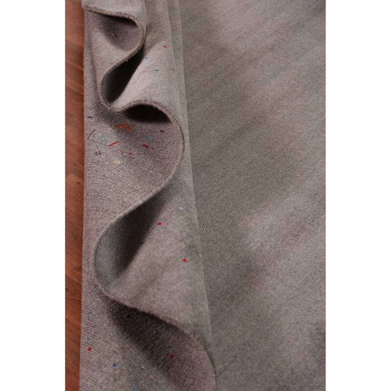 Tribal Gabbeh Indian Area Rug Hand-Knotted Living Room Wool Carpet - 9'2" x 11'11"