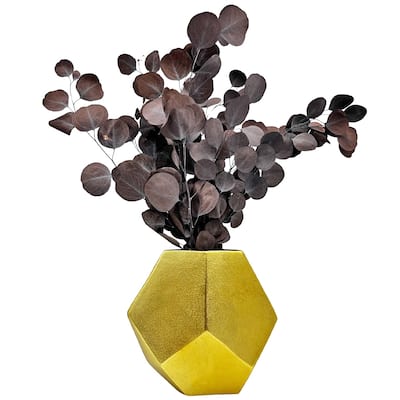 10 Inch Tall Decorative Handmade Aluminum Diamond Flower Vase