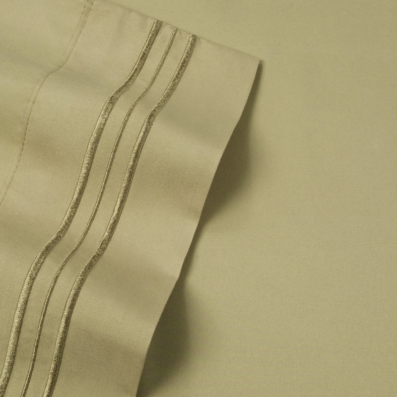 Sweet Home Collection Deep Pocket Soft Microfiber 4-Piece Solid Color Bed Sheet Set - Twin - Sage