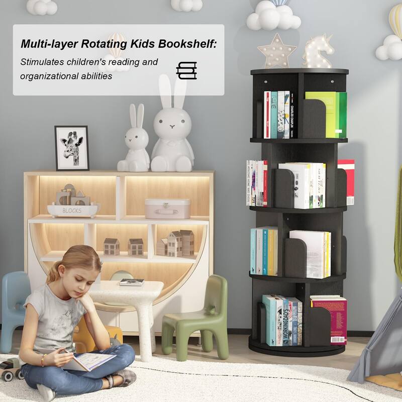 Rotating Bookshelf 51.2"