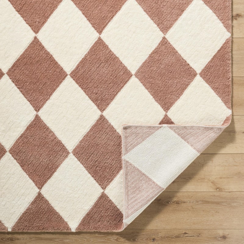 Livabliss Modern & Contemporary Wooly Geometric Washable Area Rug
