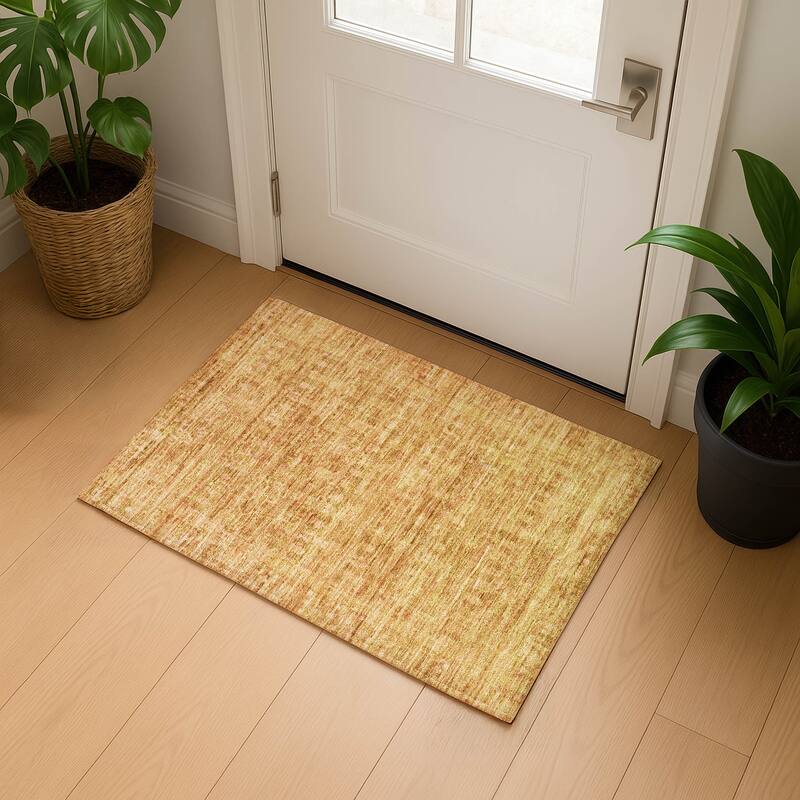 Premium Washable Super Soft Vintage Traditional Mayfield Rug - Salmon - 1'8" x 2'6"