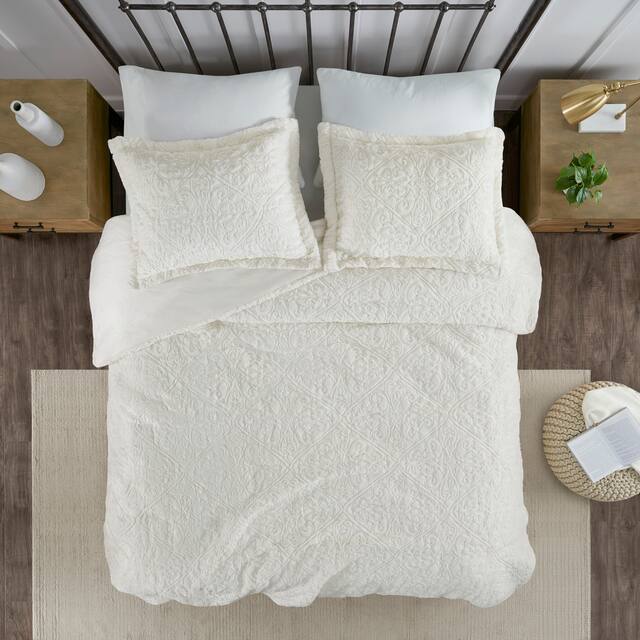 Madison Park Syracuse Ivory Ultra Plush Comforter Set