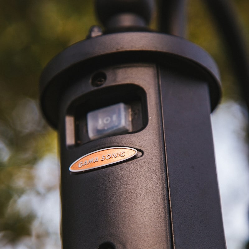 Everest Black Modern Solar LED Post Light w/ 3' Fitter (Head Only)