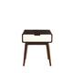 Mahogony and White USB Side Table with Drawer - 20.47" W x 18" D x 23" H