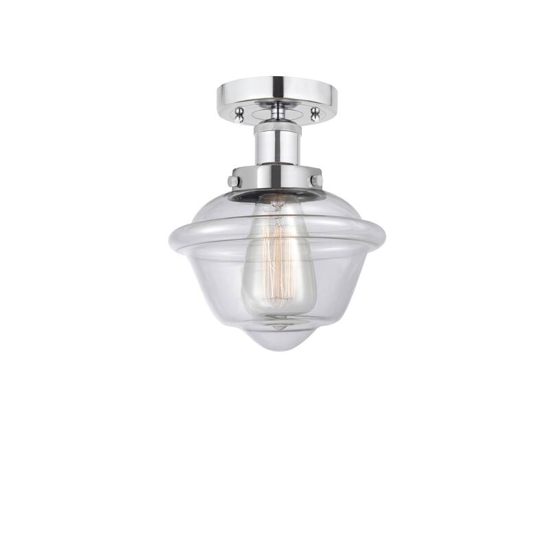 Innovations Lighting Oxford - 1 Light 7" Semi-Flush Mount - Clear/Polished Chrome