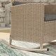 preview thumbnail 34 of 43, Corvus Fatih 3-piece Outdoor Wicker Rocking Chat Set with Cushions