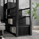 preview thumbnail 63 of 98, Metal Loft Bed with Wooden Stairs Built-in Storage Shelves and Wardrobe, High Loft Bed Frame with Side Grid Storage Rack