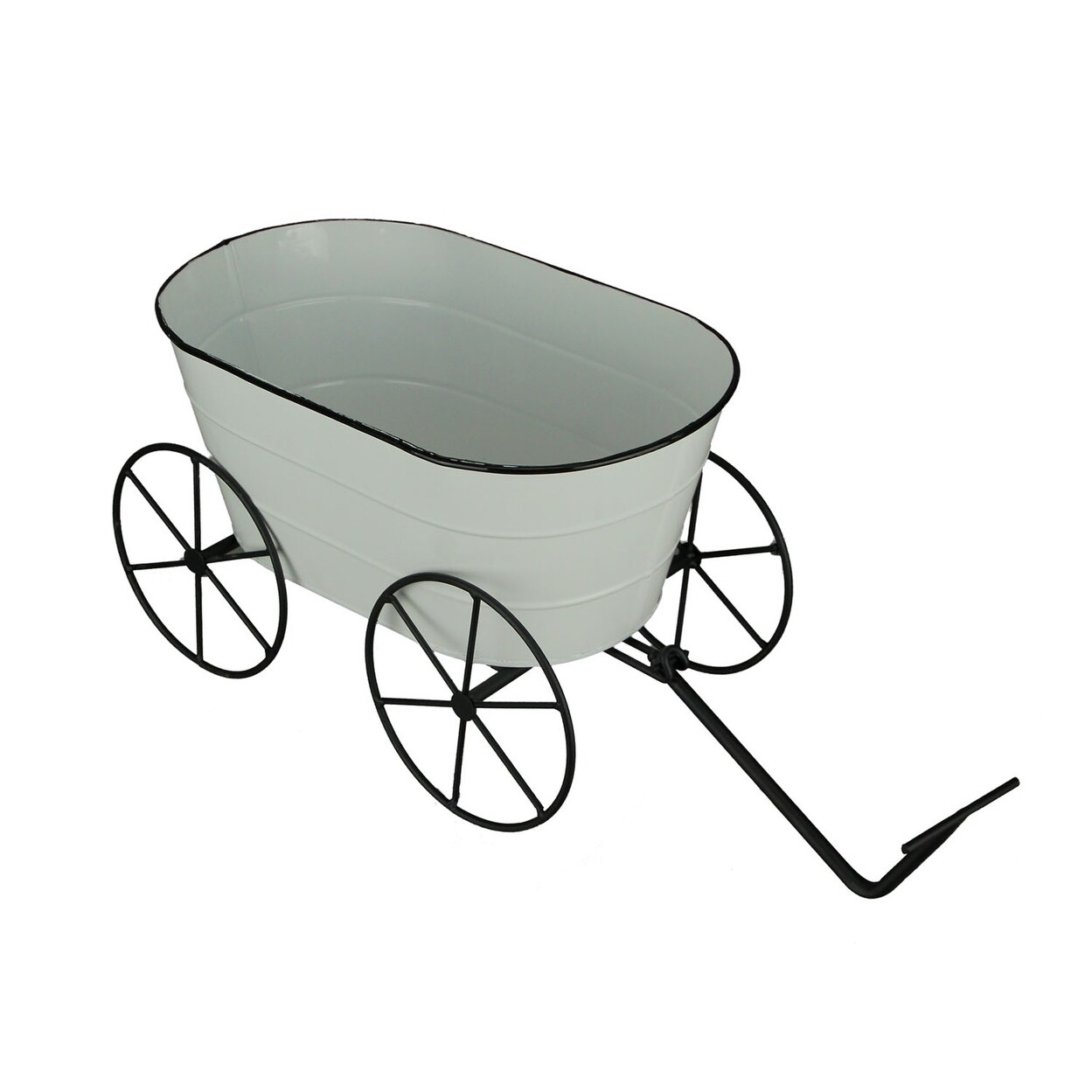Shop White Enamelware Decorative Metal Farmhouse Wagon Garden