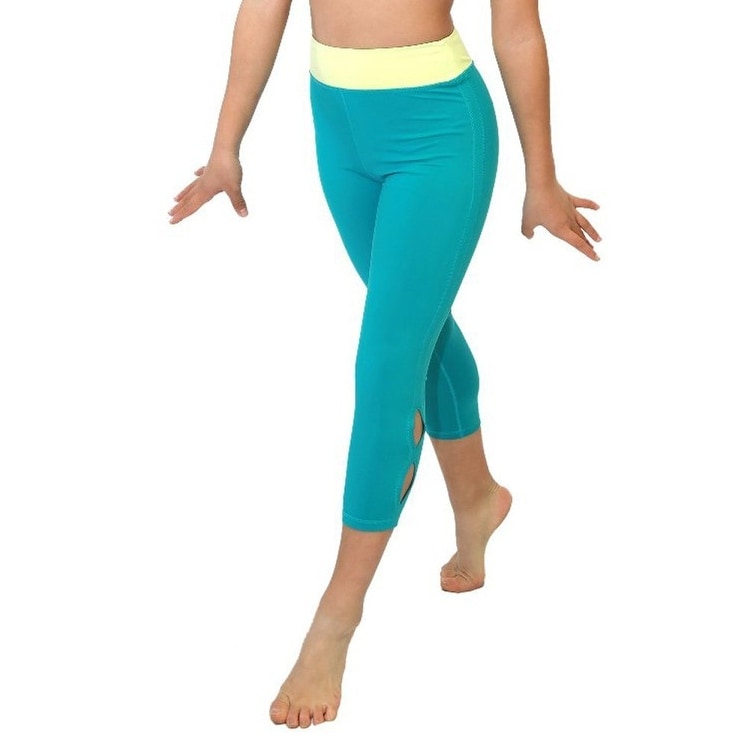 Turquoise capri leggings cheap