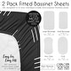 preview thumbnail 6 of 4, Sweet Jojo Designs Black White Boho Mudcloth Boy Girl Unisex/Gender Neutral 2 Pack Baby Bassinet Fitted Sheets Bohemian Woodland