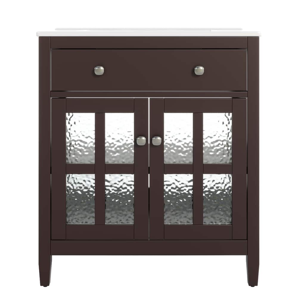 30" Bathroom Vanity with Ceramic Sink