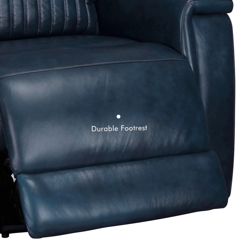 Genuine Leather Zero Gravity Power Reclining Sofa with Headrest, Lumbar & USB, Living Room Set