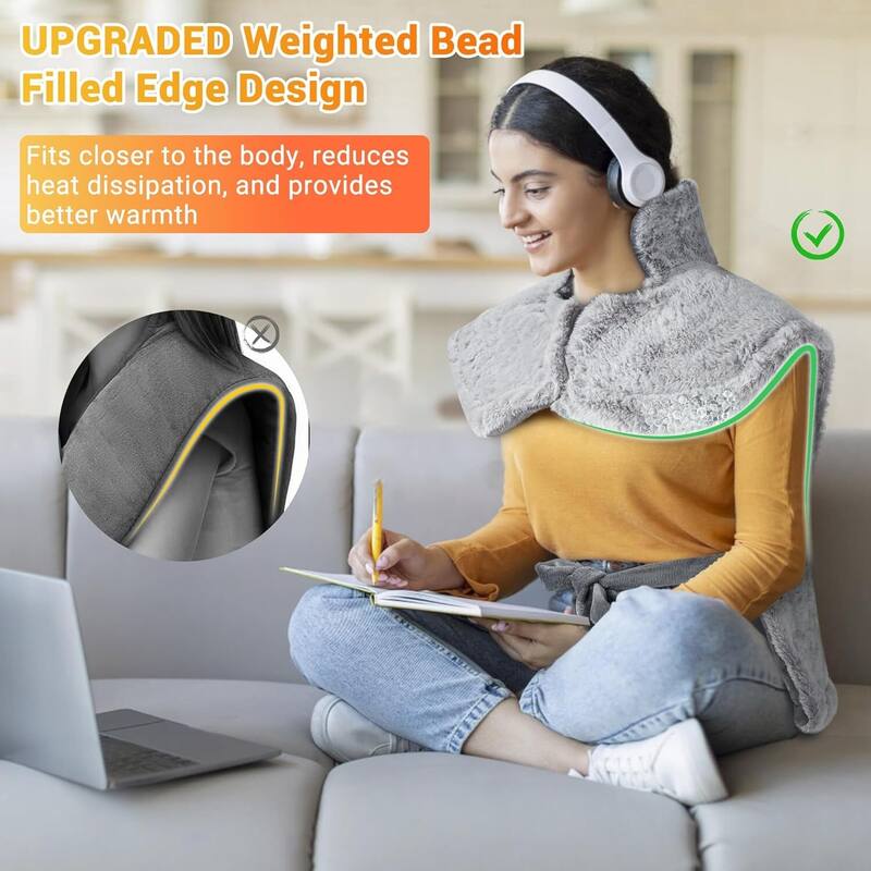 Electric 4 Massage Modes Heating Pad for Neck and Shoulders and Back Pain Relief, Best Winter Gifts